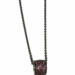 Lia Sophia Pink and Silver Beaded Necklace